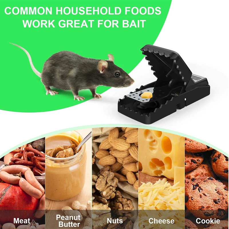 

2/4/6Pcs Electronic Mousetraps Reusable Rat Catching Mice Mouse Traps Mousetrap Bait Spring Rodent Mouse Trap For Mice Rat Trap
