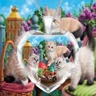 Изысканное милое ожерелье с подвеской в форме сердца с хрустальным котом для чайной вечеринки ожерелье принцессы для девушки Подвеска для вечерние романтические Ювелирные изделия Подарки