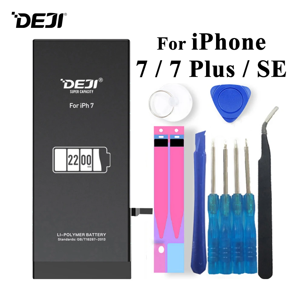 Deji аккумулятор для iPhone SE 7 Plus 7 Plus 7/7P 1800-3410 мАч встроенные литий-полимерные аккумуляторы+ инструменты для Apple iPhone SE 7 Plus батарея