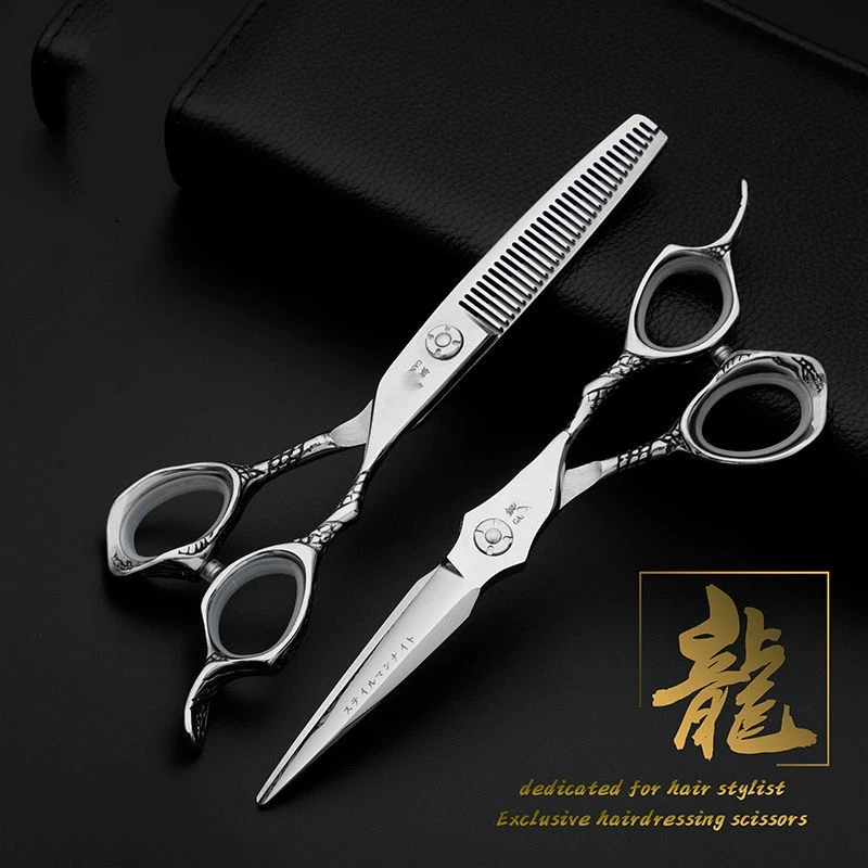 

6 Professional Hair Salon Structure Scissors Set Cutting Barber Haircut Thinning Shear Scissors Hairdressing Hair Tools Scissors