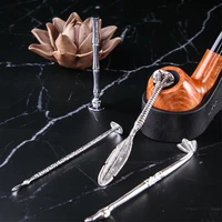 multifunction sterling silver tobacco pipe press stick tamper smoke pipe cleaner knife pokers tobacco smoking accessories