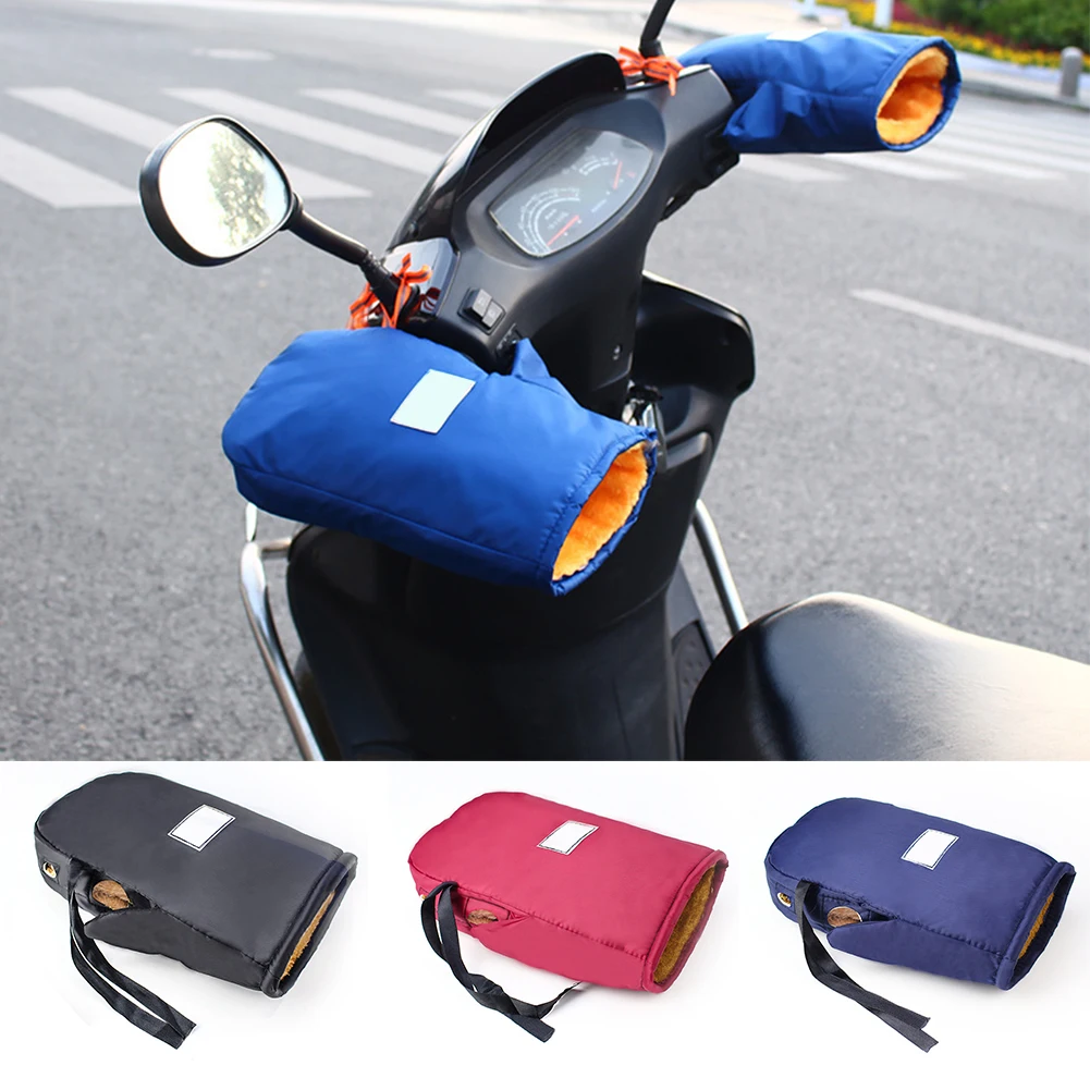 1pair Muffs Riding Windproof Reflective Strip Scooter Outdoor Waterproof Motorcycle Gloves Winter Warm Soft Thermal Motorbike |
