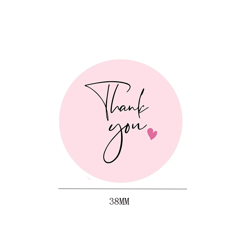 120 шт. наклейки с надписью Thank You розовые для подарка компании сувенирные этикетки