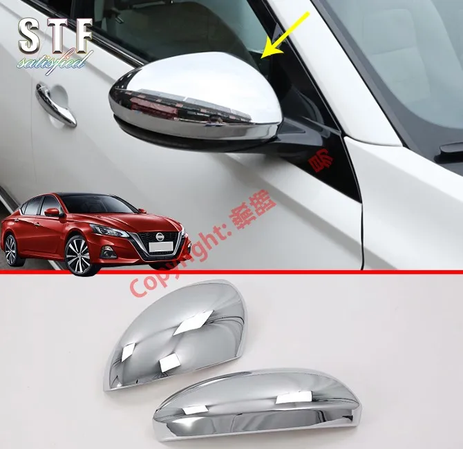 

ABS Chrome Car Accessories Side Mirror Cover Trim Rear View Cap Overlay Molding Garnish For Nissan Altima MK7 2019 2020