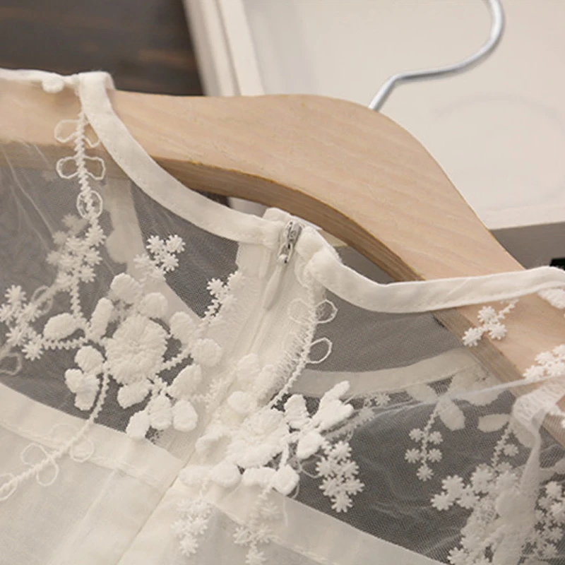 Детское летнее платье принцессы бальное с рукавами-лепестками для девочек 3-8 лет