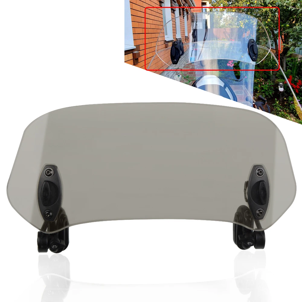 Adjustable Windscreen Wind Deflector Universal Motorcycle Windshield For Honda GROM MSX125 2013 2014 2015 2016 2017 2018 2019 | Автомобили
