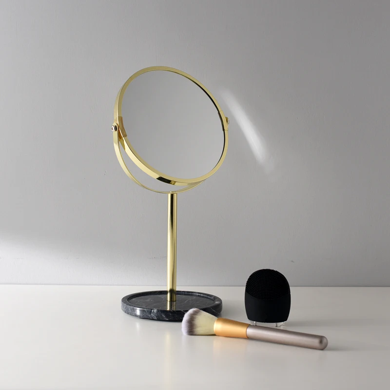 Двухстороннее зеркало для туалетного столика свадебное принцессы с портативным