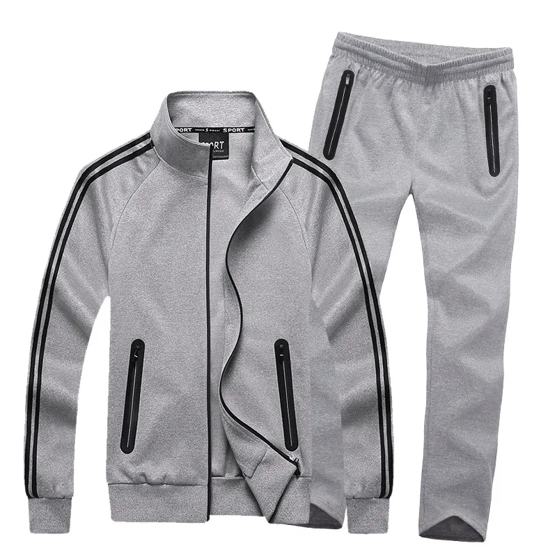 

Spring and autumn sportswear sportswear men's suit large men's jacket + pants 2 sports suits large size 8xl 7xl sportswear men