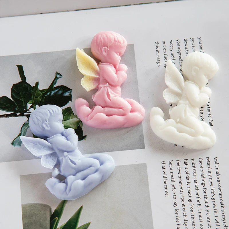 3d Силиконовая форма с изображением ангела для молитвы ручная работа силиконовая