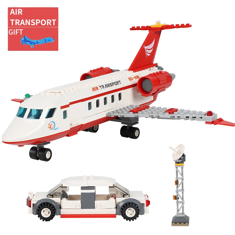 Городской пассажирский самолет игрушка строительные блоки наборы модель