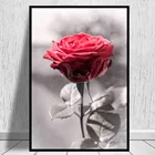 Романтическая красная роза, цветок, HD картина, Свадебный декор для спальни, современный настенный художественные плакаты и принты, Картина на холсте для украшения дома