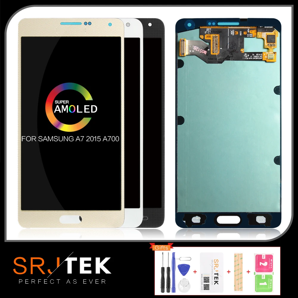 Гарантия 5 &quotAMOLED/TFT LCD для SAMSUNG Galaxy A7 2015 ЖК дисплей A700 A700F A700FD сенсорный экран