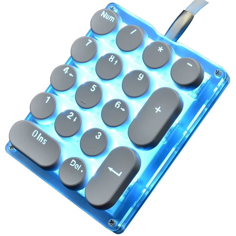 Мини-клавиатура для макросъемки 17 Nums Keys, программируемая под заказ, светодиодный, с подсветкой, для ПК, ноутбука MAC WIN, для учёта, светодиодный, механическая клавиатура
