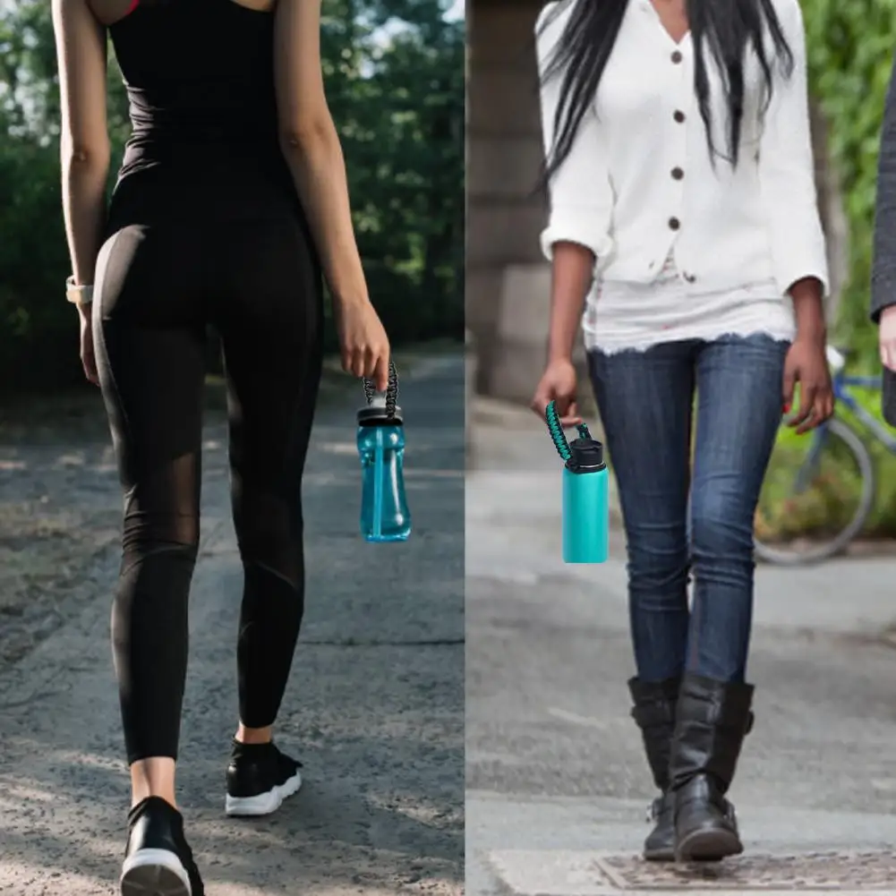 

Fits 12oz To 64oz Bottles Assembled With Safety Ring And Carabiner Kettle Band Water Cup Portable Band Handle Matching