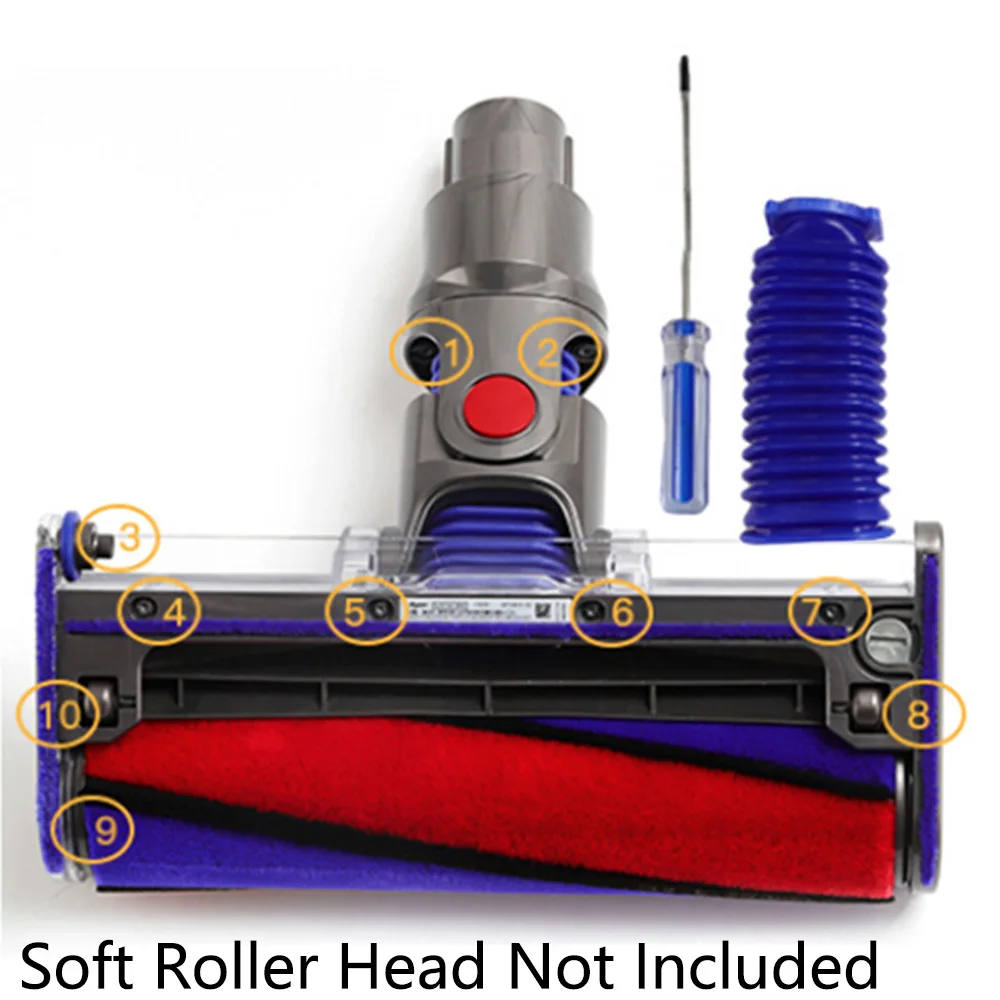 Мягкий бархатный роликовый всасывающий синий шланг для пылесоса Dyson V6 V7 V8 V10 V11