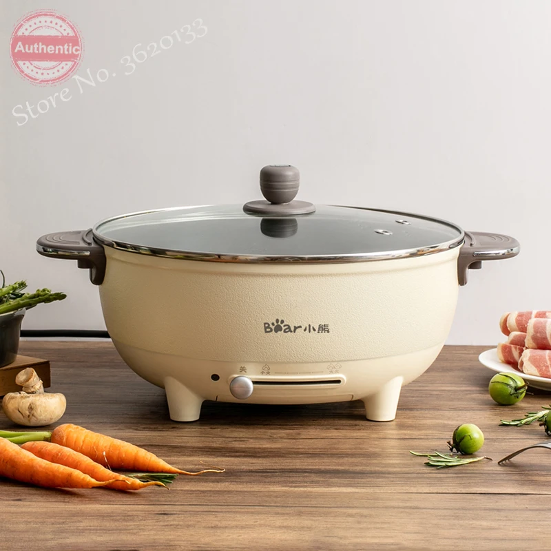 

6L Electric Hot Pot Multi-function Cooking Electric Frying Pan Household Non-stick Dormitory Rice Porridge Making Steamer 1500W