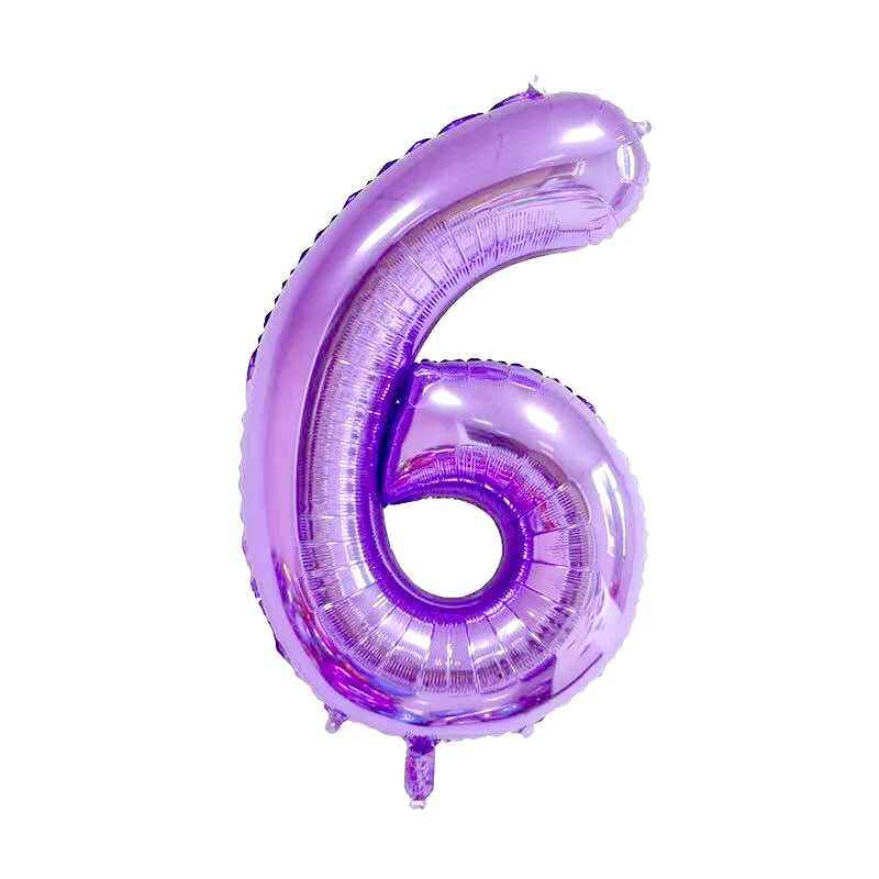 40inch purple 6 40 дюймов зеленая фольга номер воздушный шар 1 2 3 4 5 цифр гелиевая фольга баллоны детский душ День рождения Свадьба Декор шары - Цвет: 40inch purple 6