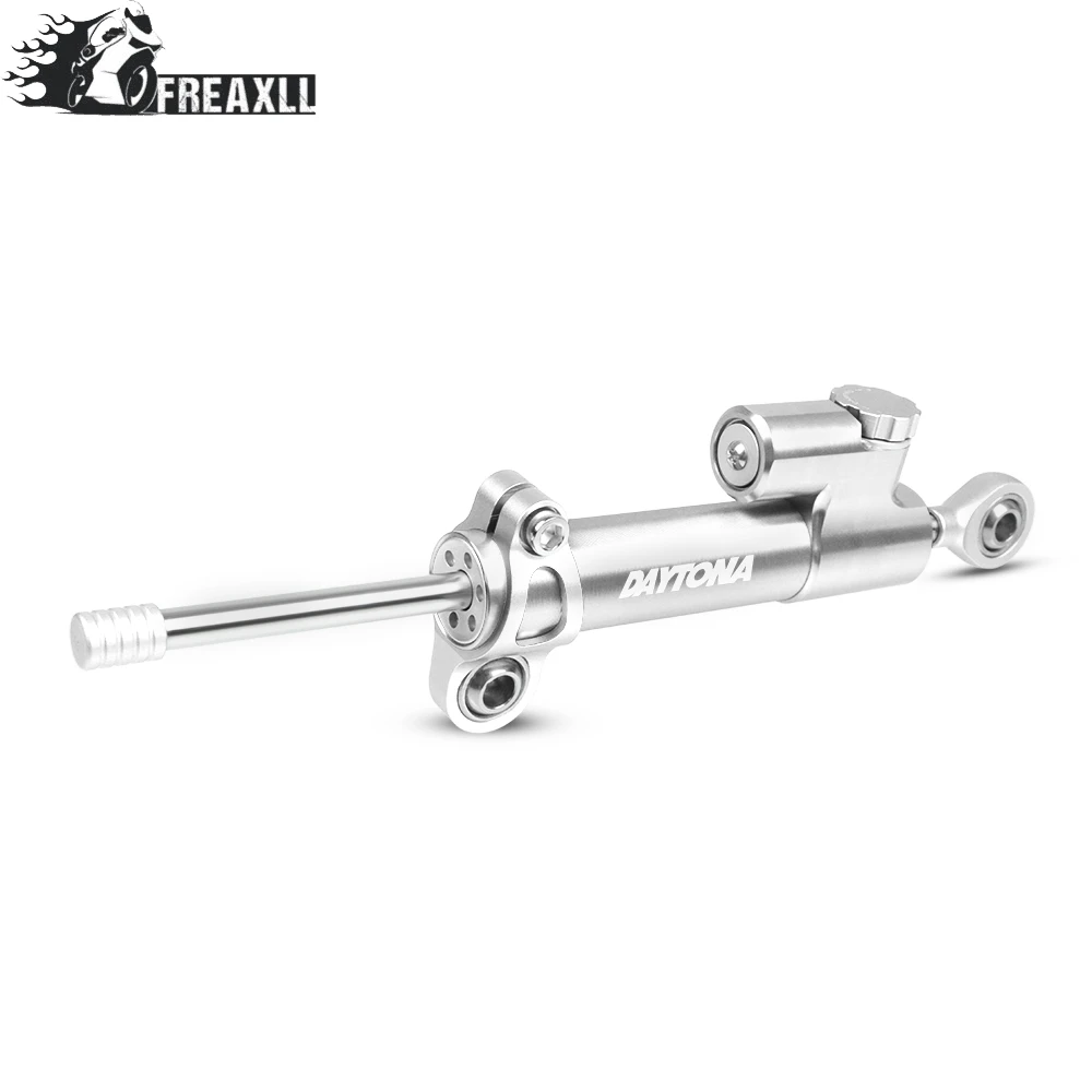 Silver-Silver Мото CNC мотоцикл рулевой демпфер Стабилизатор Линейный Обратный контроль безопасности для Triumph DAYTONA T595 955i Daytona 675 R - Цвет: Silver-Silver