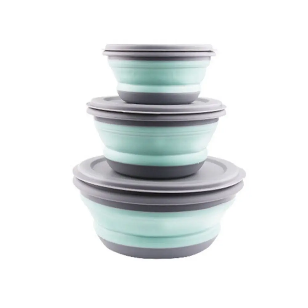 3 шт. складная миска наборы посуды для кемпинга на открытом воздухе складной