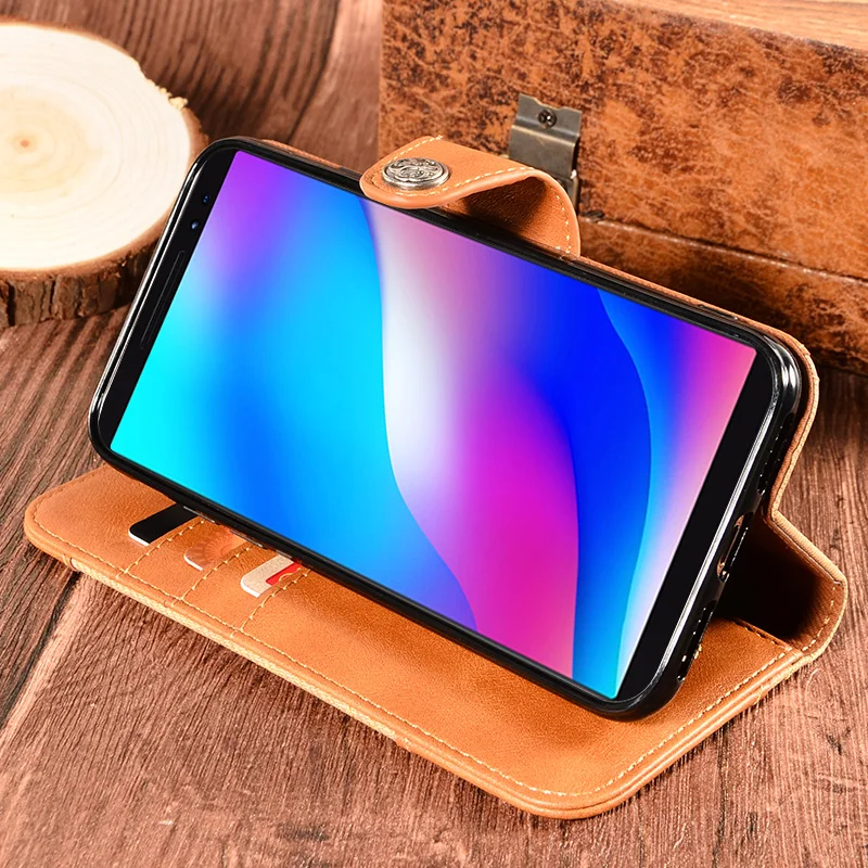 Кожаный чехол-книжка для Blackview BV9800 Pro Противоударная задняя крышка Магнитный