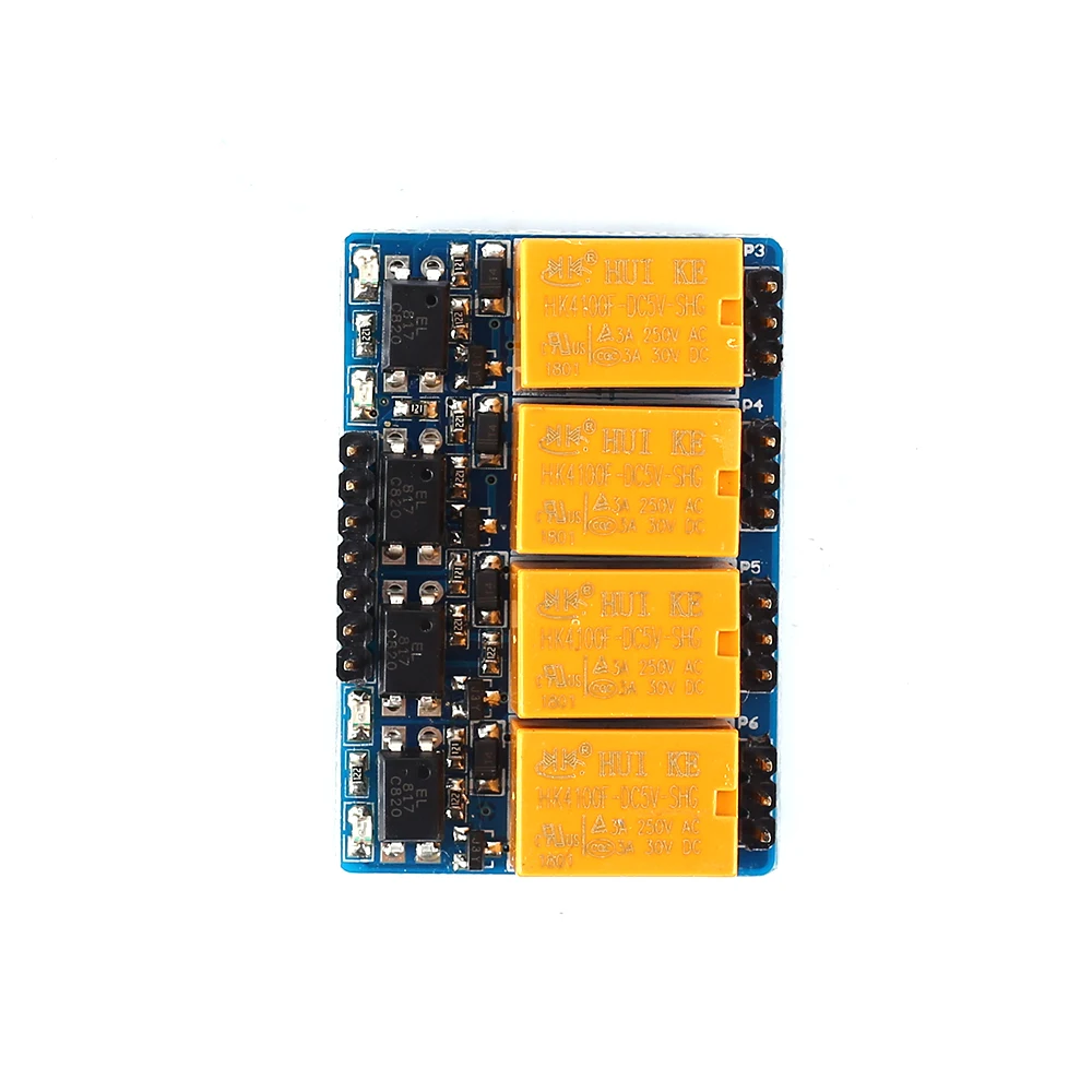 Релейный модуль с оптроном высокоуровневый триггер для Arduino 5 В 4 канальный