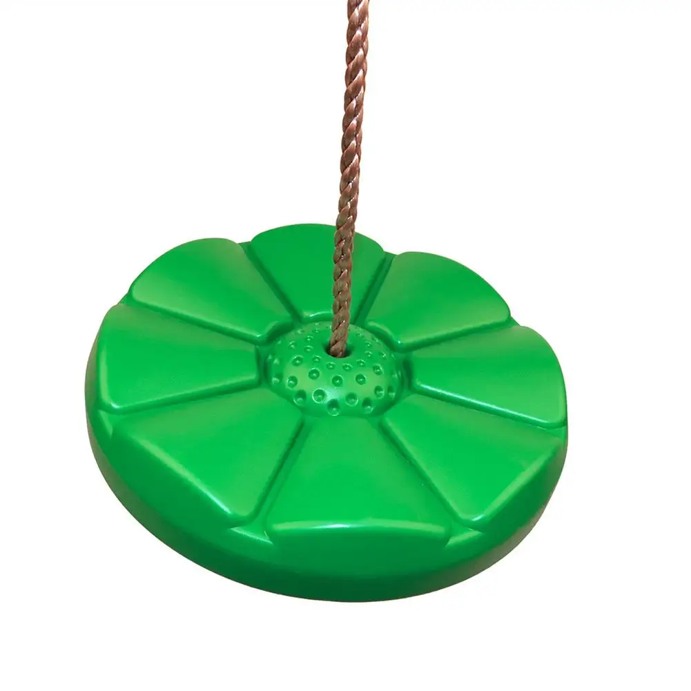 

Tree Disc Swing Round Seat Swing For Kids With Adjustable Rope Carabiner Green Lotus Leaf Petals Shape Outdoor Indoor Climbing S