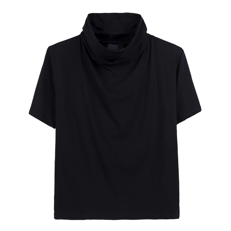 Футболка мужская с воротником-стойкой повседневная тенниска коротким рукавом