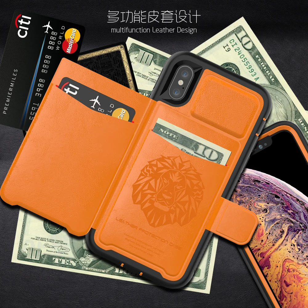 Роскошный Магнитный Флип-кошелек ретро кожаный чехол для iPhone X XR XS Max 6 6S 7 8 Plus чехол s гибридный жесткий скользящий держатель для карт