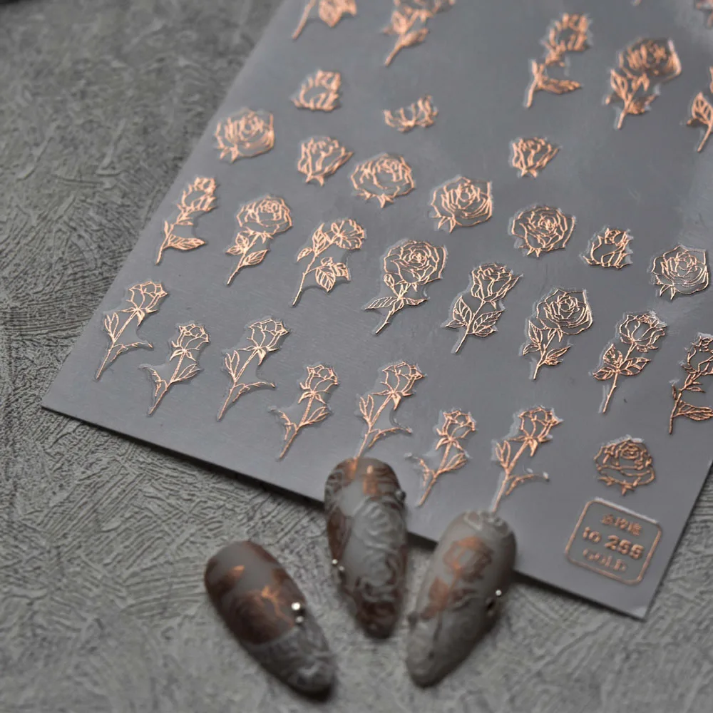 1 шт. 3D акриловые золотые наклейки для ногтей | Красота и здоровье