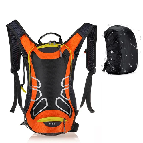 Orange NEWBOLER 15L велосипедная сумка MTB велосипедный рюкзак для верховой езды гидратация рюкзак для уличного спорта водонепроницаемая сумка Велоспорт рюкзак с дождевой крышкой - Цвет: Orange