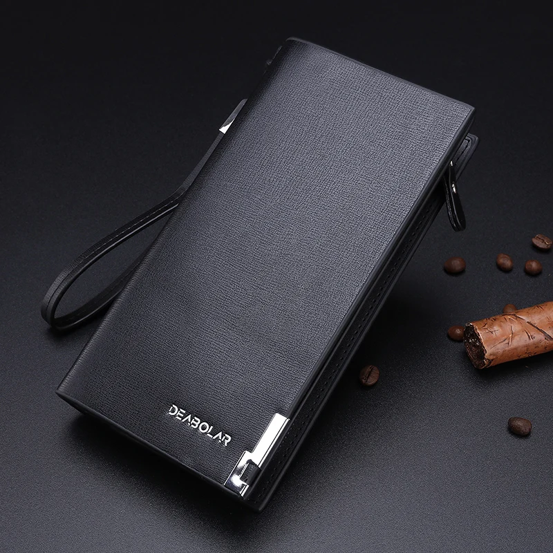 

New Wallets Are Exclusively For Long Men's Wallets Zipper Soft Wallets Mobile Wallets Multifunctional PU Waterproof Wallet