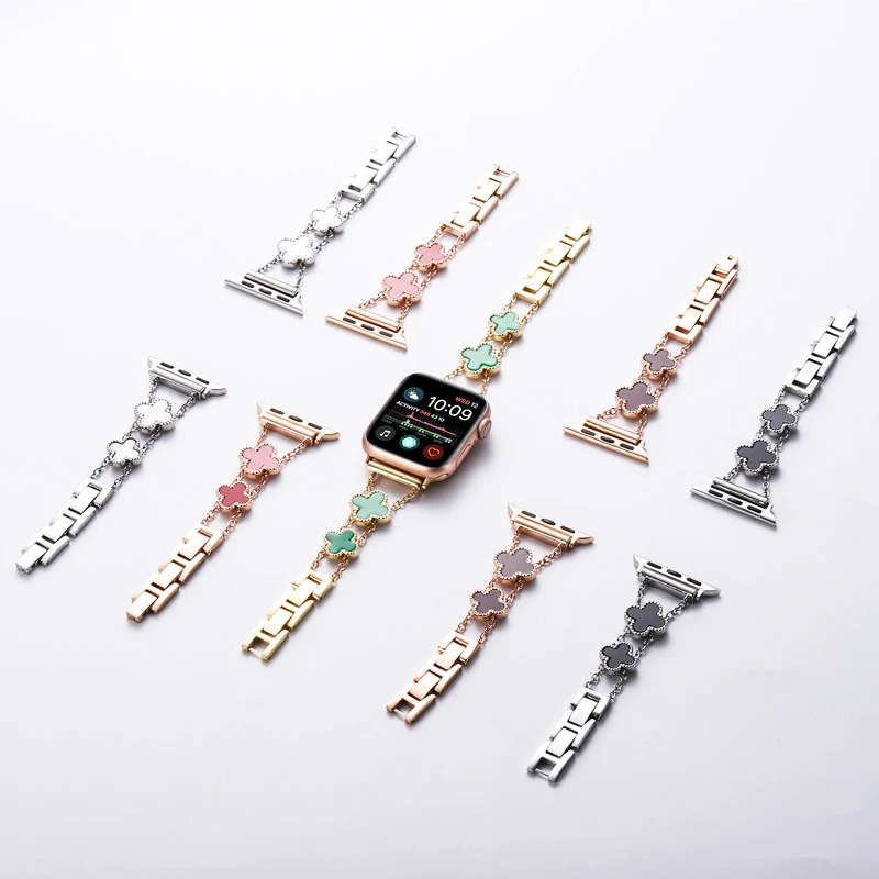 Цена Женский браслет из нержавеющей стали для Apple Watch Band 40 мм 41 мм 44 мм 45 мм