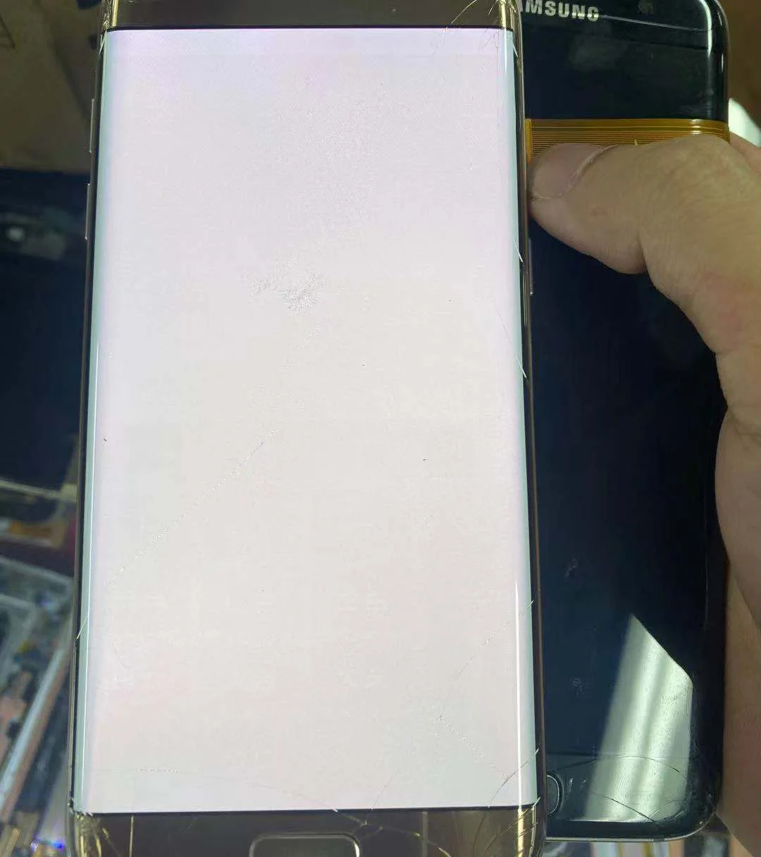 

5.5'' Original AMOLED LCD Display Touch Screen Digitizer Assembly For Samsung Galaxy S7 edge G935 G935F LCD Display With Burn