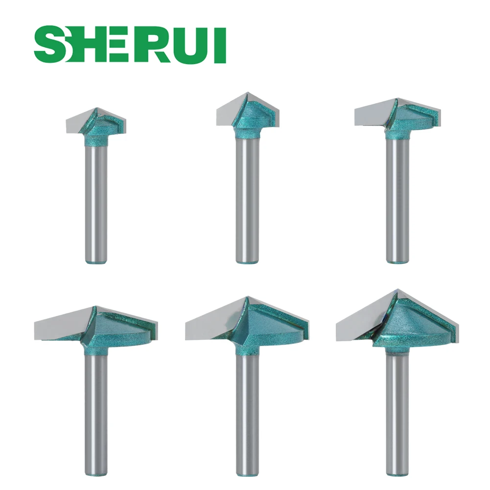 6 мм V Bit 1PCS CNC цельная твердосплавная Концевая фреза брелок вольфрамная сталь