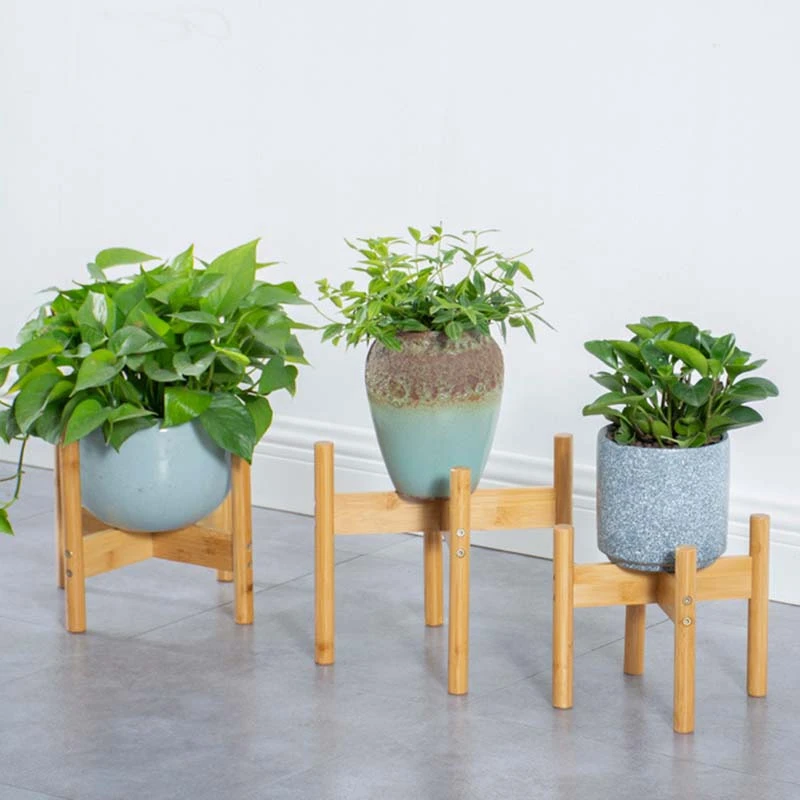 Деревянная подставка для цветов окна балкона настольный мини держатель