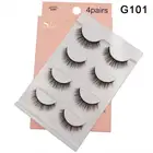 4 пары 3D норковые накладные ресницы Wispy крест длинные толстые мягкие Накладные ресницы драматические Накладные ресницы макияж для наращивания красоты