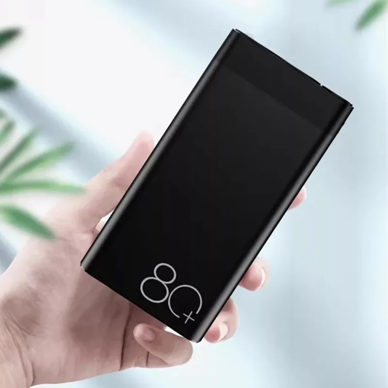 Портативное зарядное устройство большая емкость 80000 мАч быстрая зарядка два USB