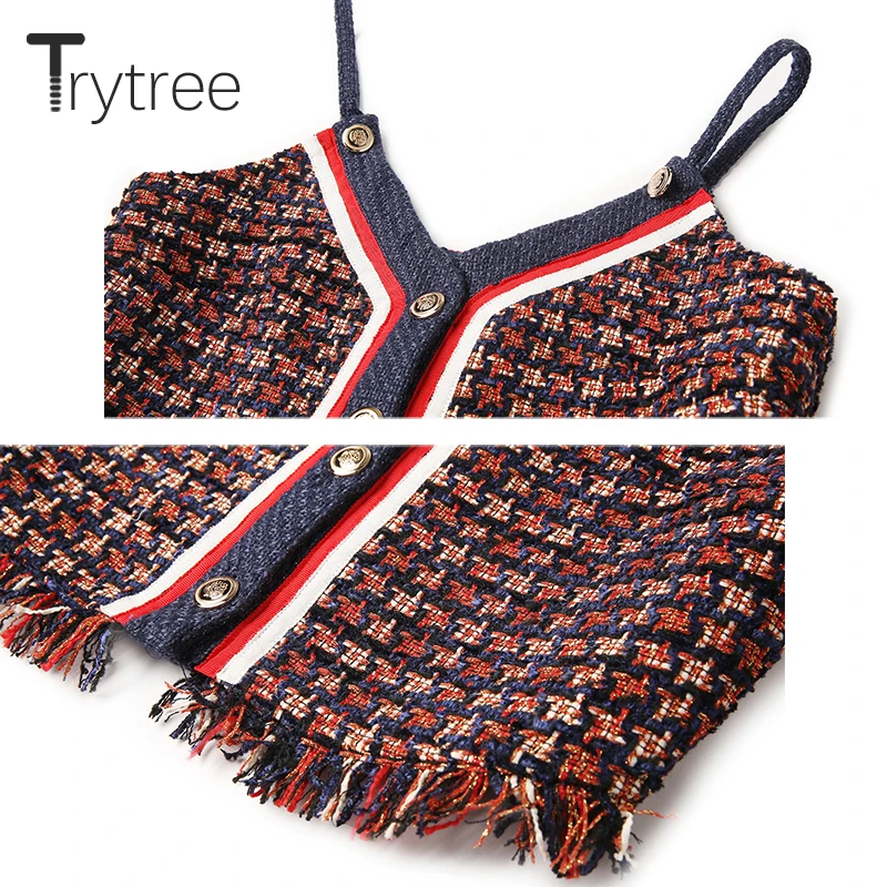 Осенне зимний женский комплект из трех предметов Trytree повседневная водолазка