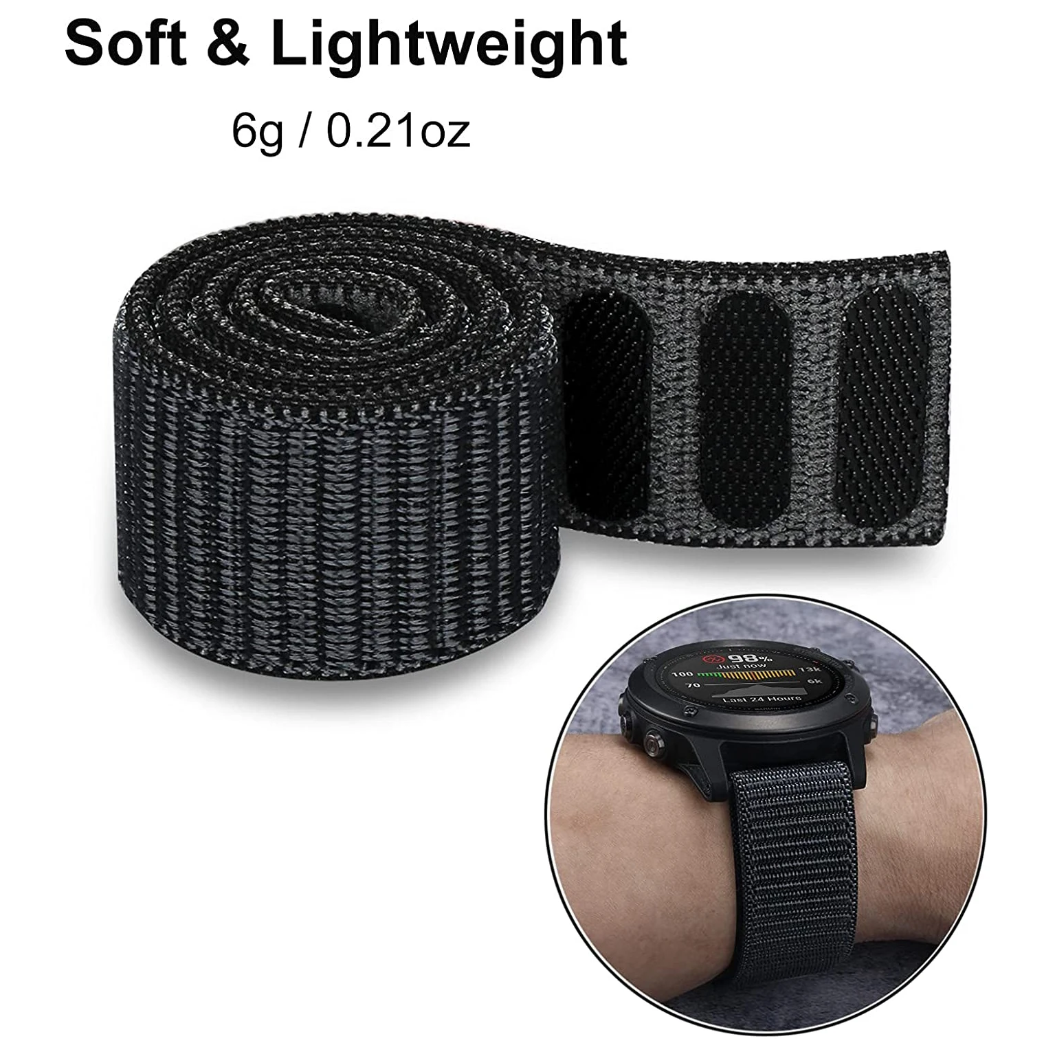 Ремешок нейлоновый для наручных часов Garmin Fenix 7 7S 7X 6S 6X 6 Pro 5X 5 5S 3HR S60 Quickfit Forerunner 945 20 22