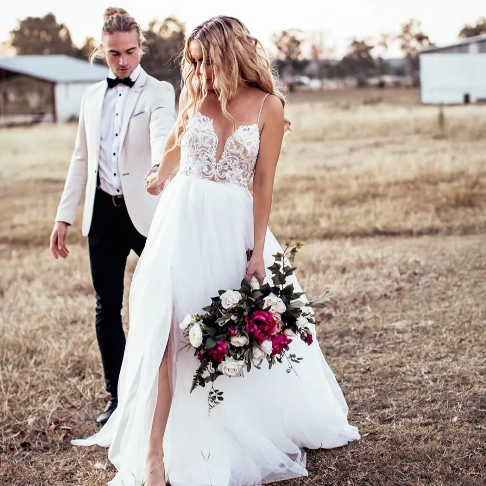 Boho пляжные богемные Свадебные платья 2020 женские размера плюс для невесты|long evening