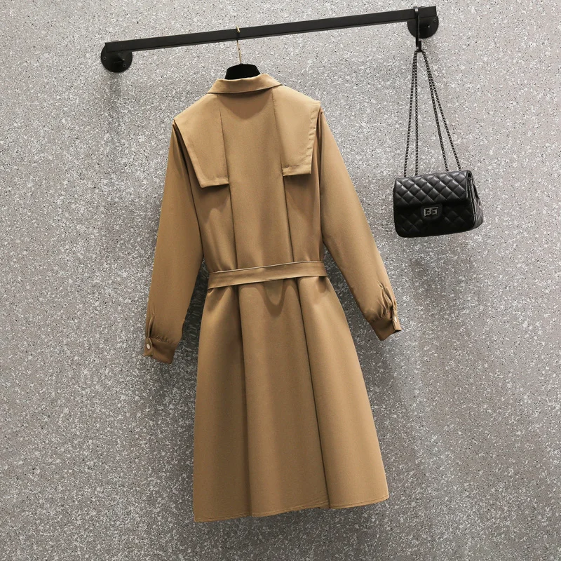 Plus Size Office Ladies Elegant Cape Prom Party Dress Turn Down Collar Long Sleeve Buttons Up A Line Dresses For Woman Clothes | Женская