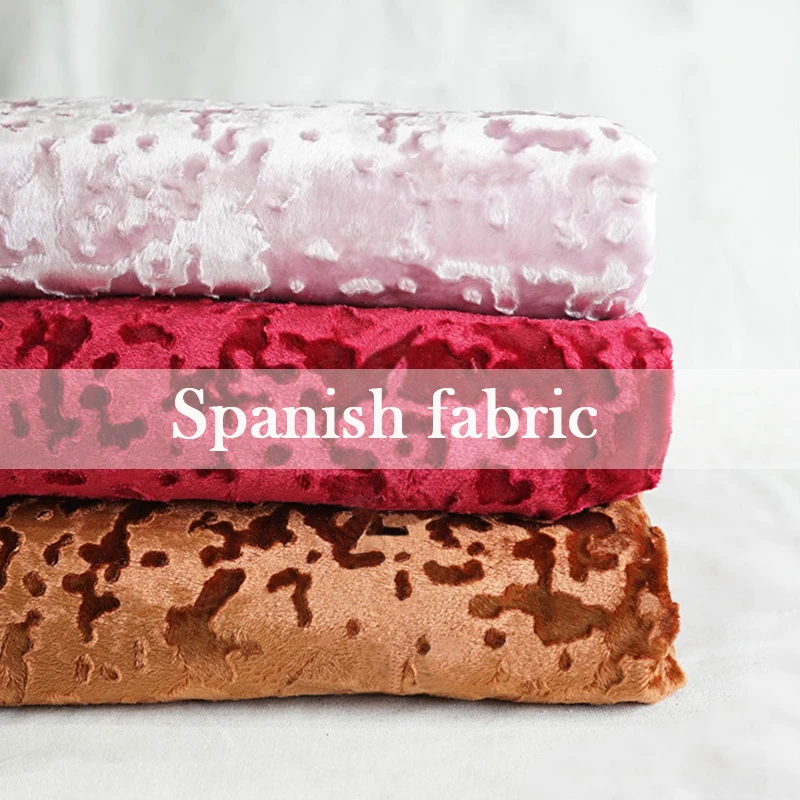 52 Цвета мягкая мятая бархатная ткань для занавесок на диван розовый красный