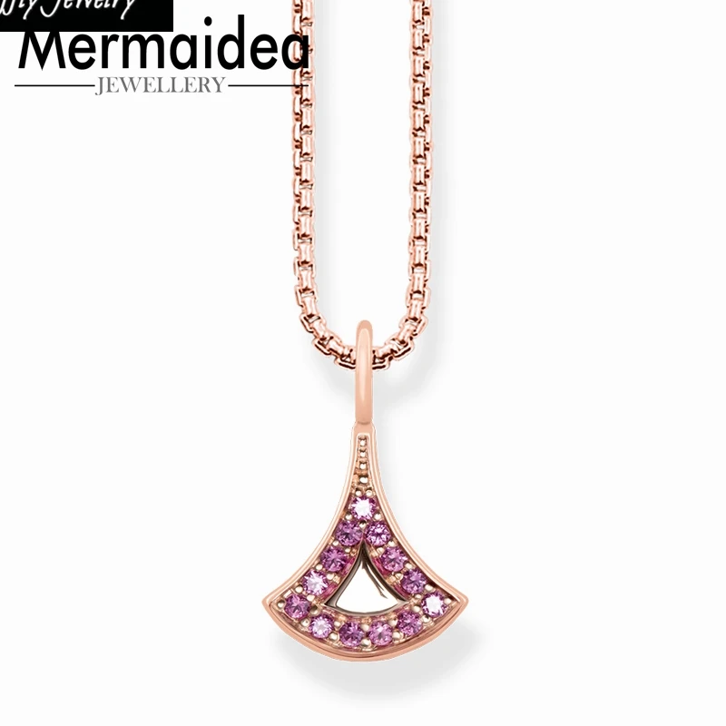 Ожерелье цепочка из розовых звеньев с орнаментом 2020 модные цепи Подарочные