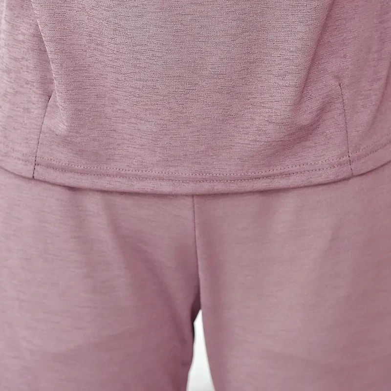 

Mother autumn joggers set Fashion Fake Zippers O-Neck Long sleeve top+Elastic waist pant Casual Solid plus size two piece set