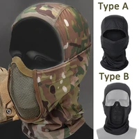 tactical mask hunting shooting protective airsoft mask headgear full face wargame military paintball masks in motorcycle masks