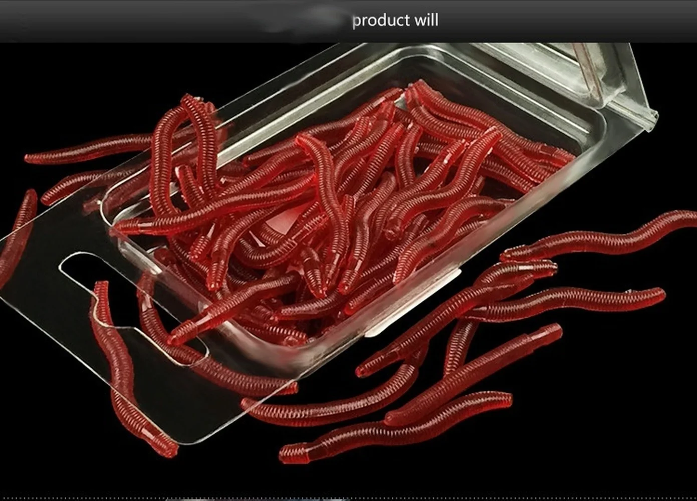 50 шт./лот мягкая приманка для рыбалки имитация дождевого червя красные черви