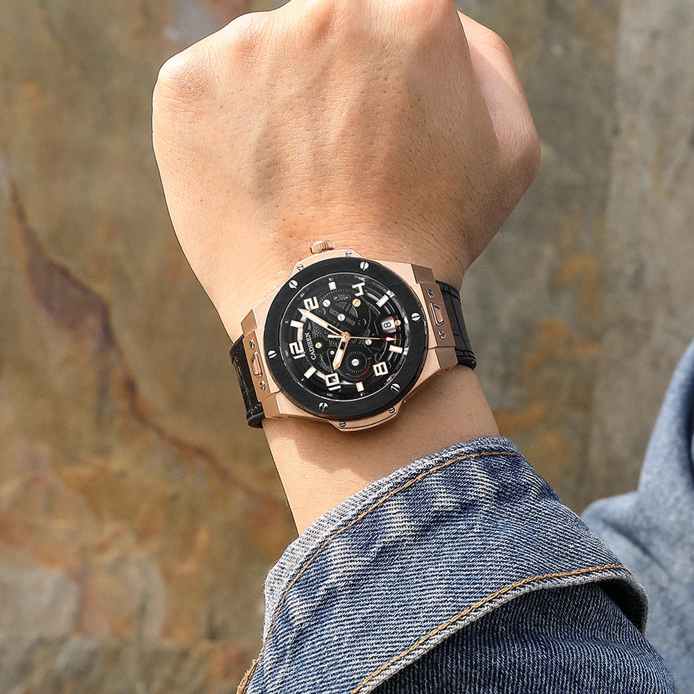 

CADISEN New Mechanical Watch Men Sports 100M Waterproof Luxury Brand Japan NH35A Carbon Cellulosic Automatic Watch Reloj Hombre