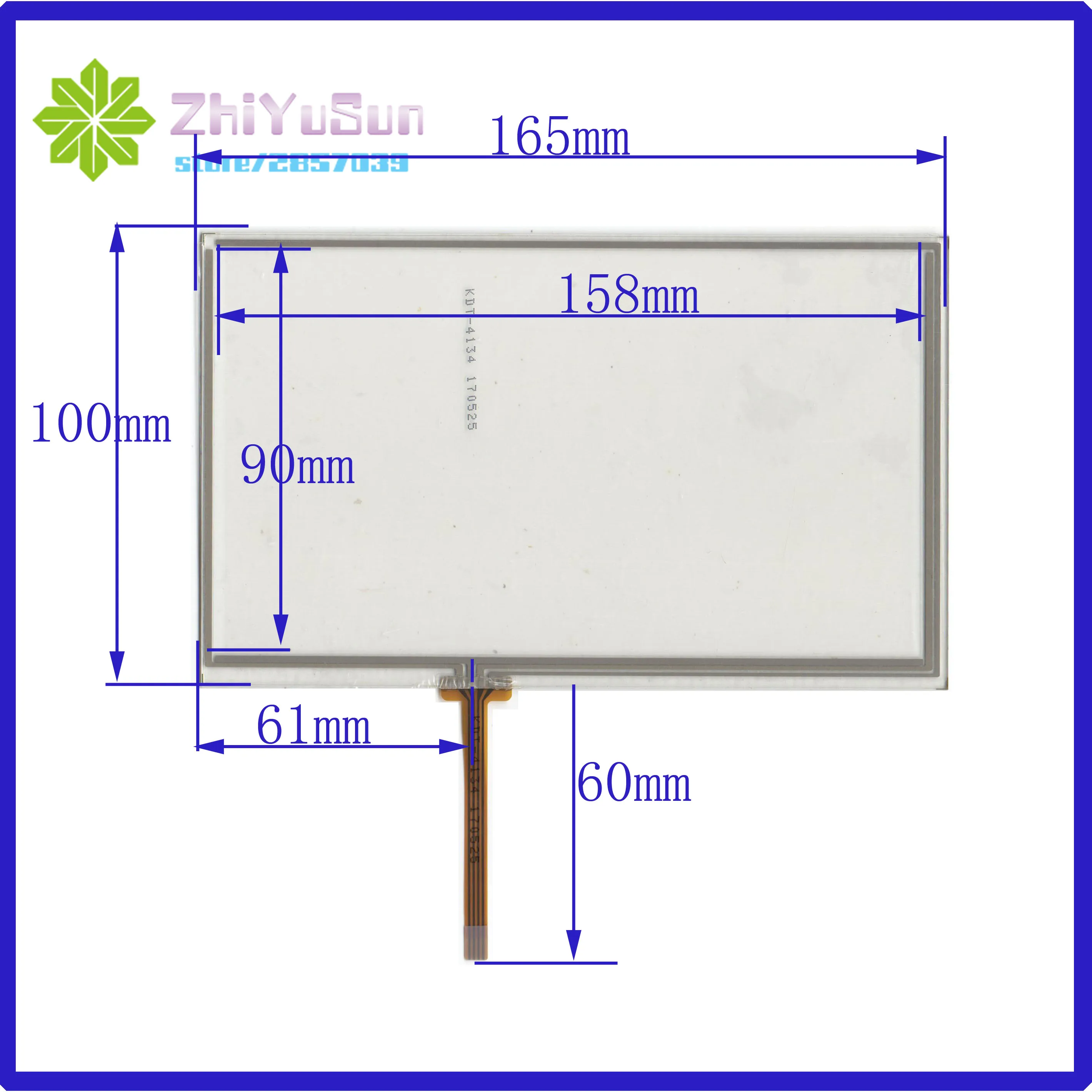 

ZhiYuSun wholesale KDT-4134 7inch 4lines resistance screen for car DVD redio this is compatible KDT4134