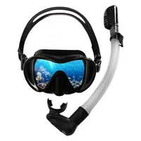 diving goggles foldable dry top snorkel anti fog panoramic view glasses snorkeling set for swimming freediving training