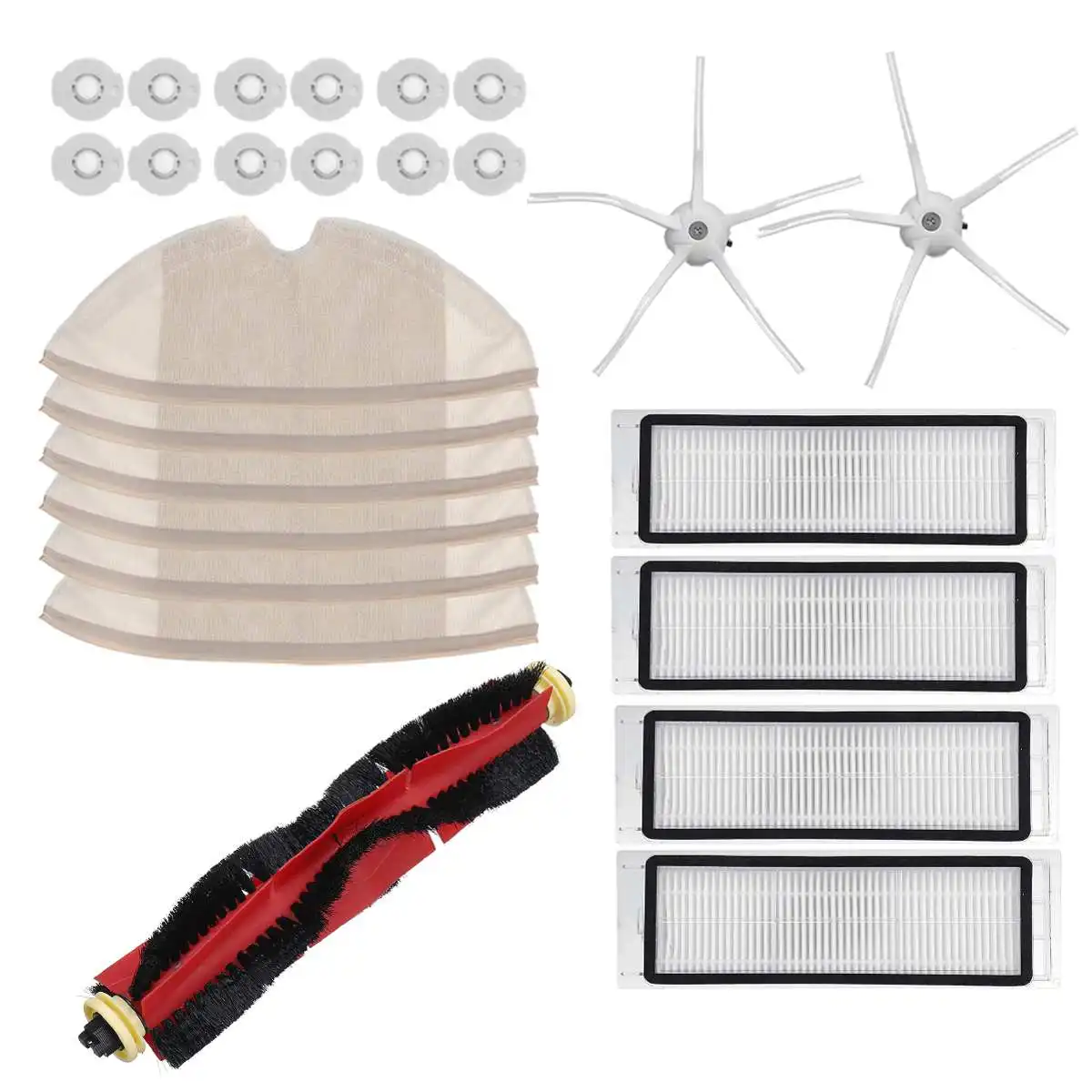 

25/19/7/6PCS Main Brush HEPA Filter Parts Side Brush For Xiaomi Roborock S6 S60 S65 S5 MAX T6 Robot Vacuum Cleaner